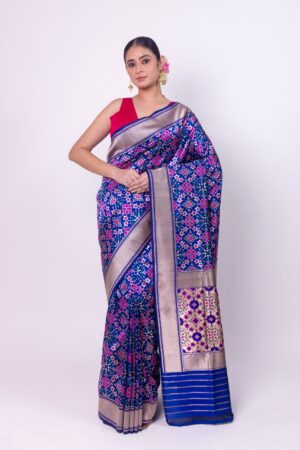 Royal Blue Banarasi Patola Silk Sarees